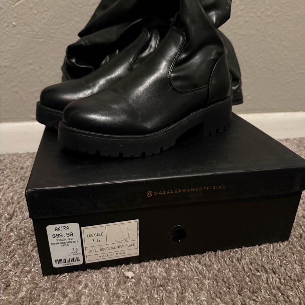 Azalea Wang Black Ankle Boots